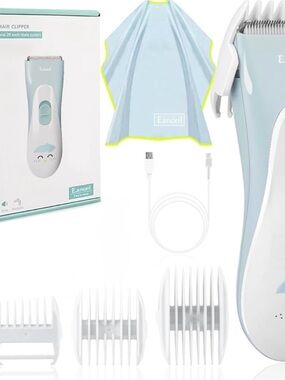 Kids Rechargeable Hair Clipper - Light Blue & White